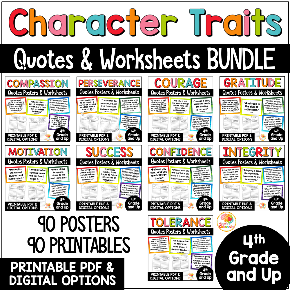 character-traits-quotes-posters-and-worksheets