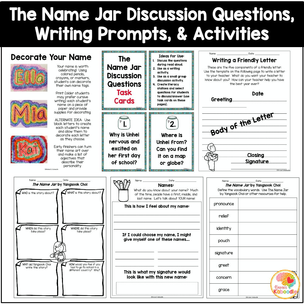 the-name-jar-activities-2nd-3rd-grade