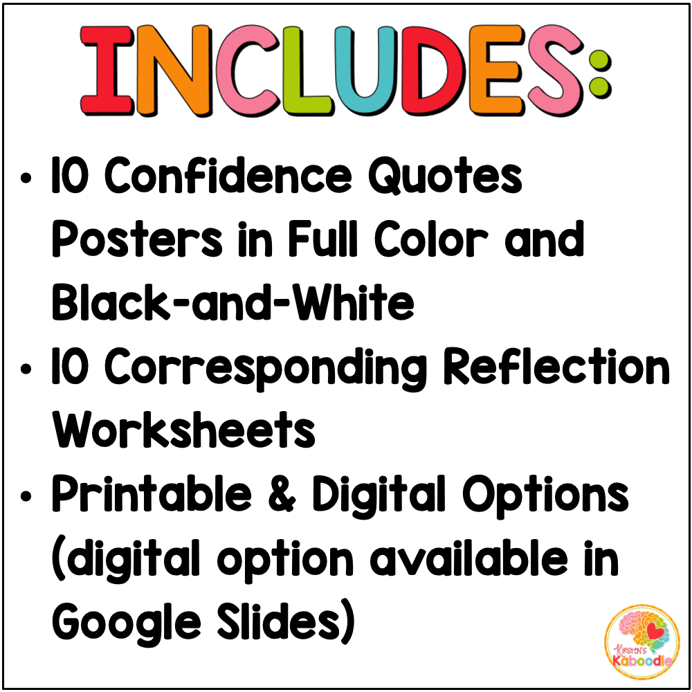 confidence-quotes-posters-and-worksheets