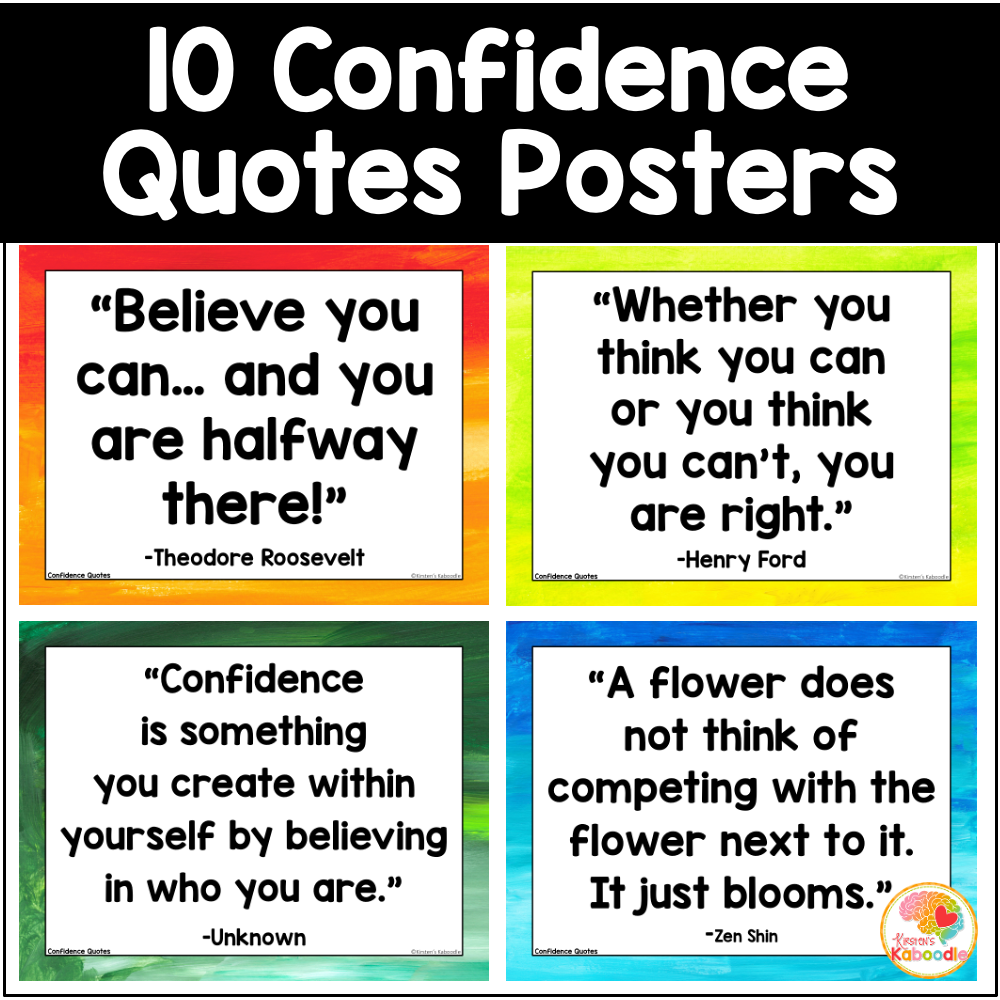 confidence-quotes-posters-reflection-bulletin-board