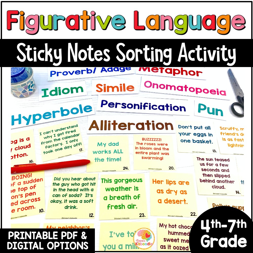 figurative-language-sorting-activity-sticky-notes