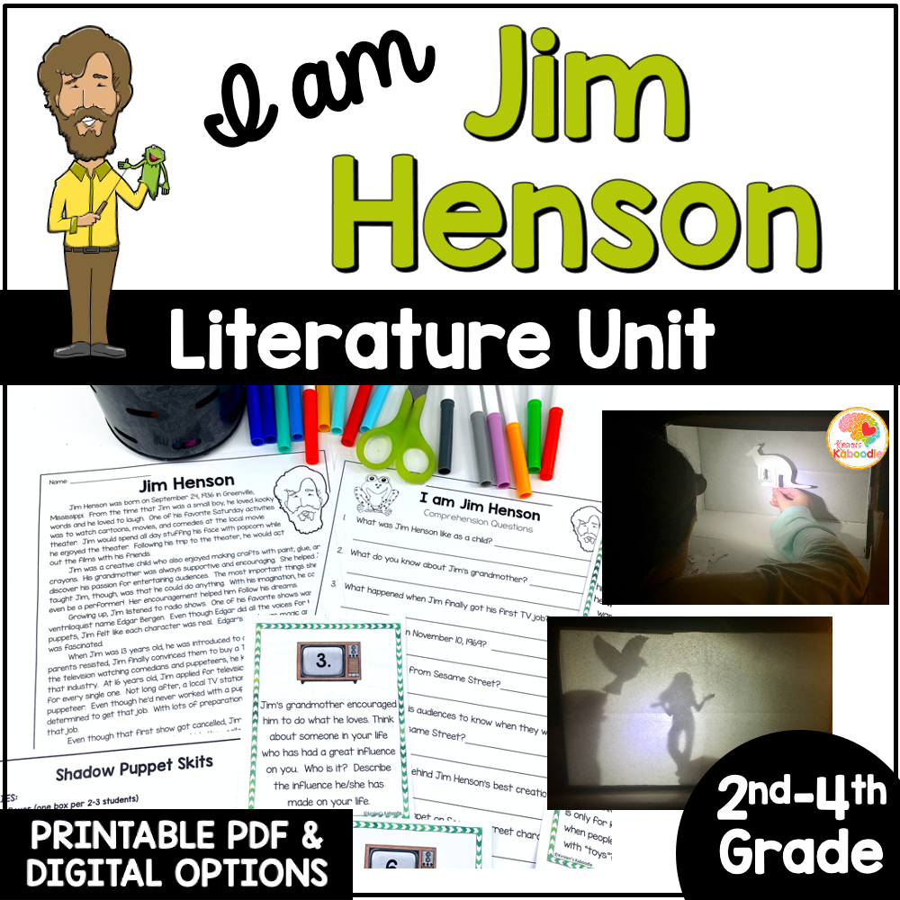 I Am Jim Henson by Brad Meltzer Literature Book Activities