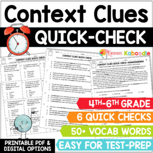 context-clues-test-prep-quick-check-4th