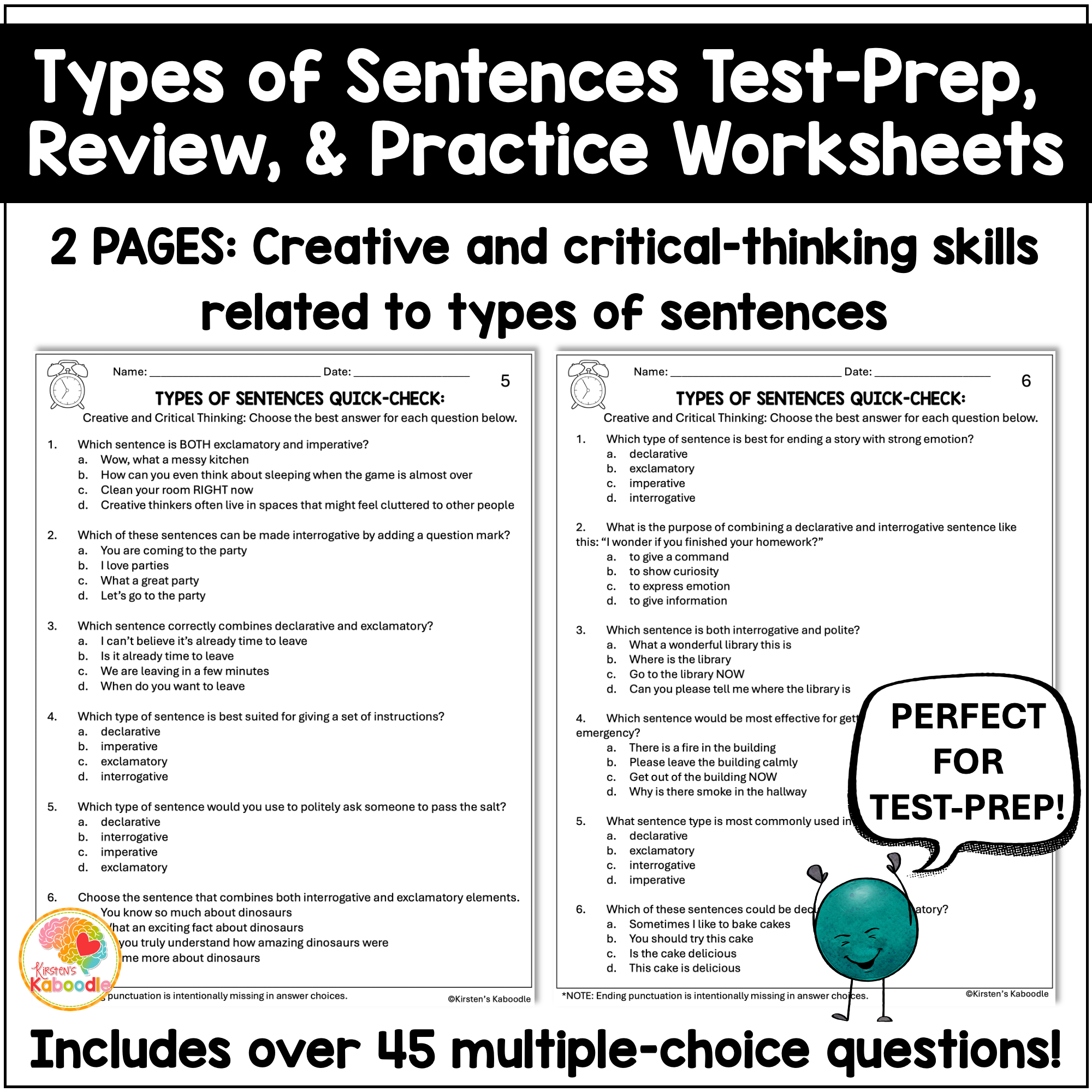 types-of-sentences-quick-check-test-prep-review-worksheets