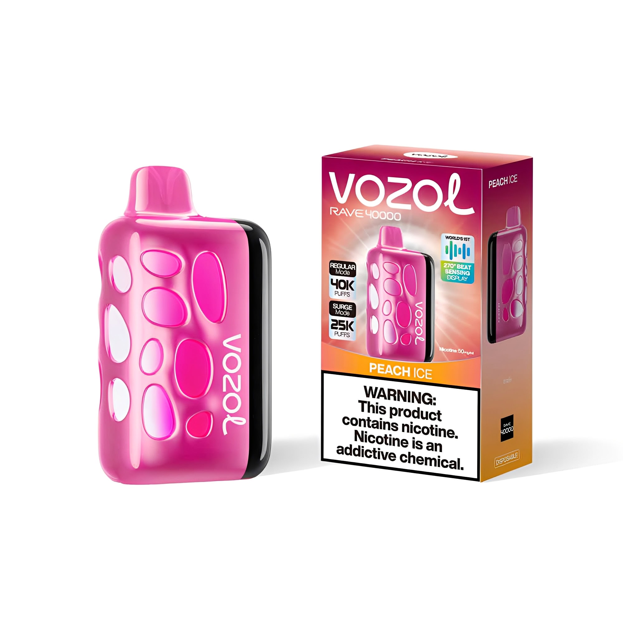 Vozol Rave 40000 Peach Ice - Image 2
