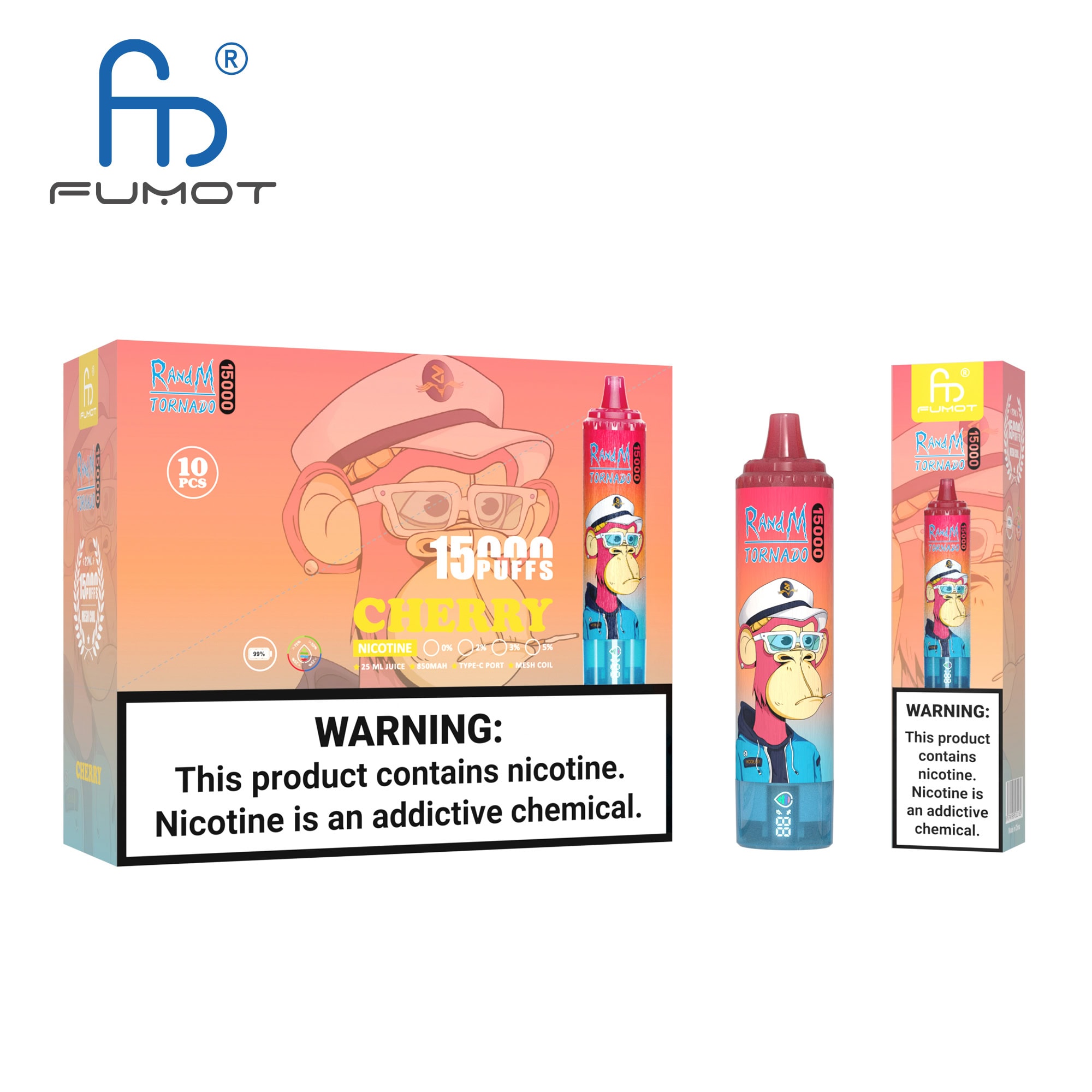 Fumot Tornado 15000 Cherry - Imagen 3