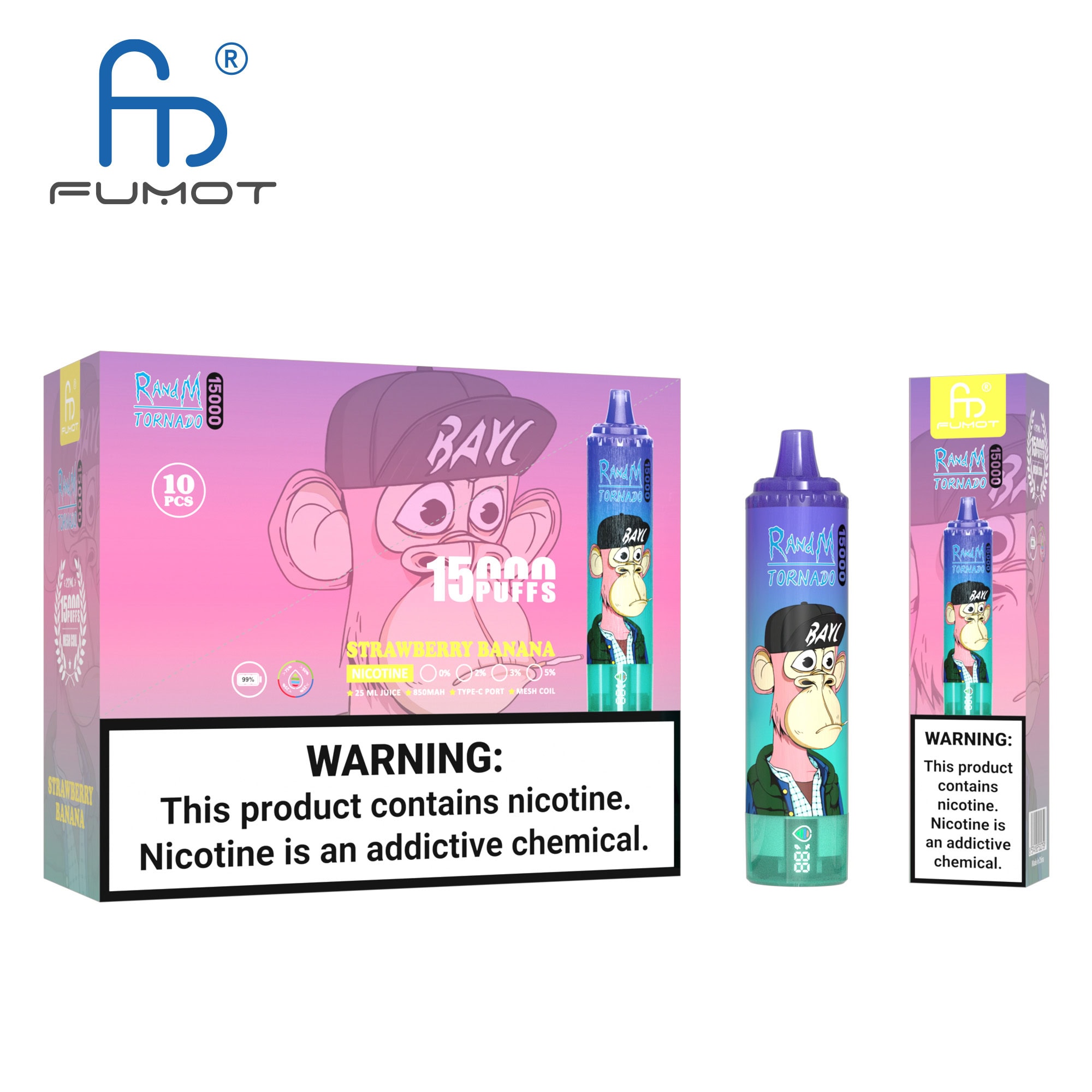 Fumot Tornado 15000 Strawberry Banana - Image 3