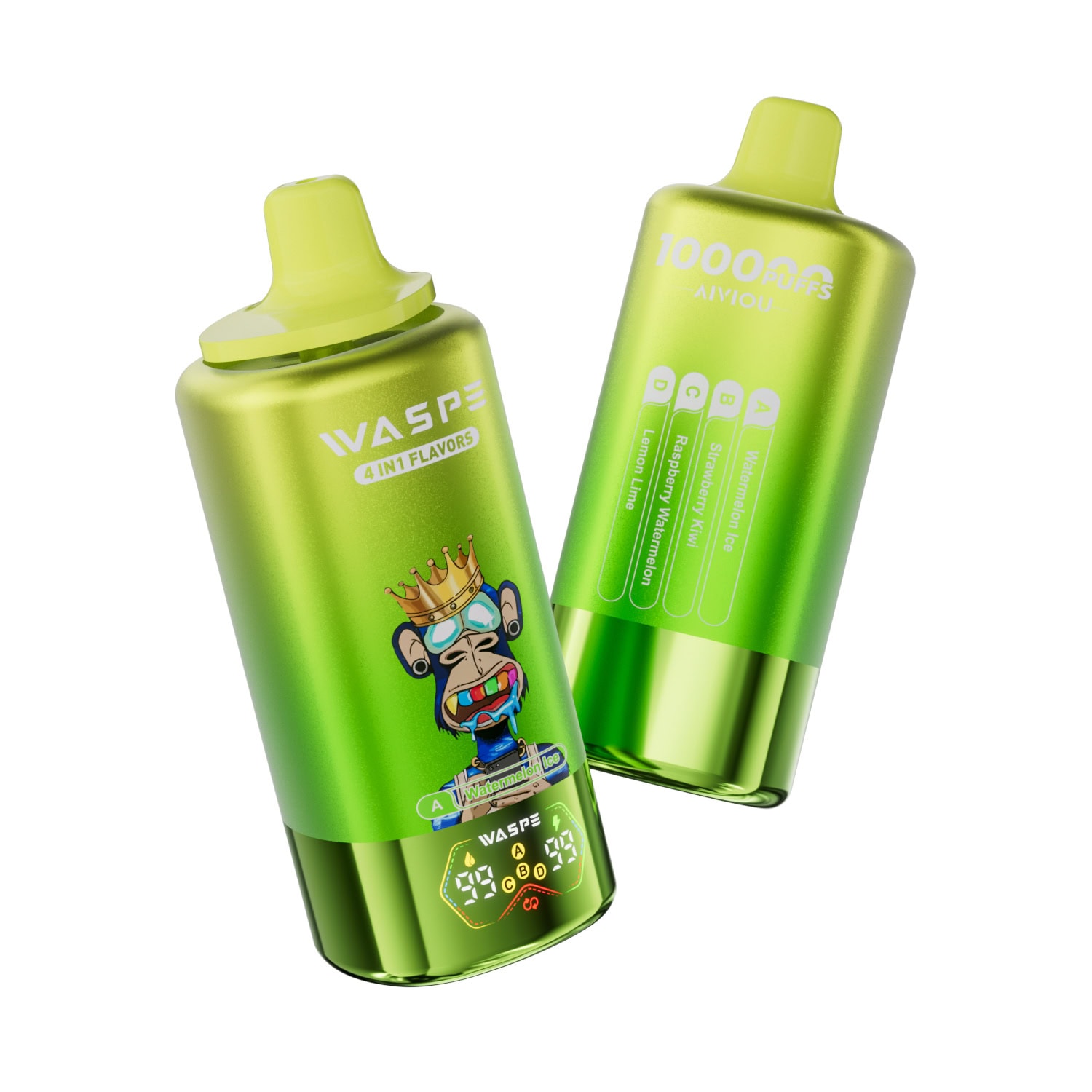 WASPE 4 in 1 100K Watermelon Ice & Strawberry Kiwi & Raspberry Watermelon & Lemon Lime
