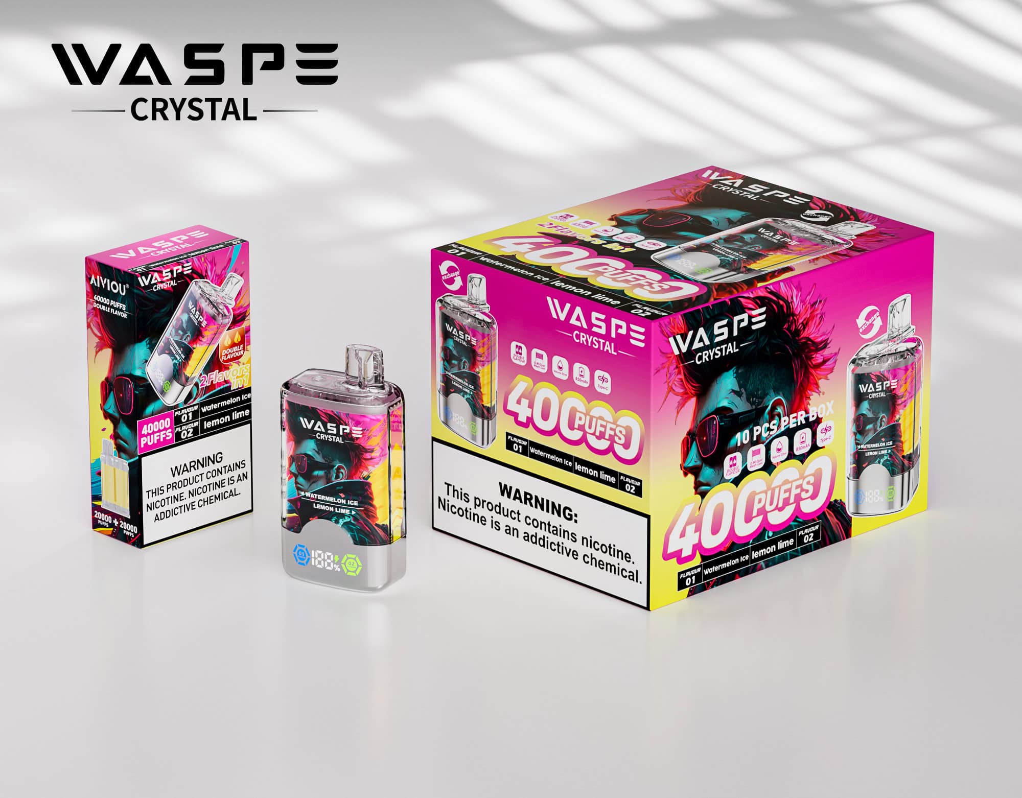 WASPE Crystal 40000 Watermelon Ice & Lemon Lime - Image 3