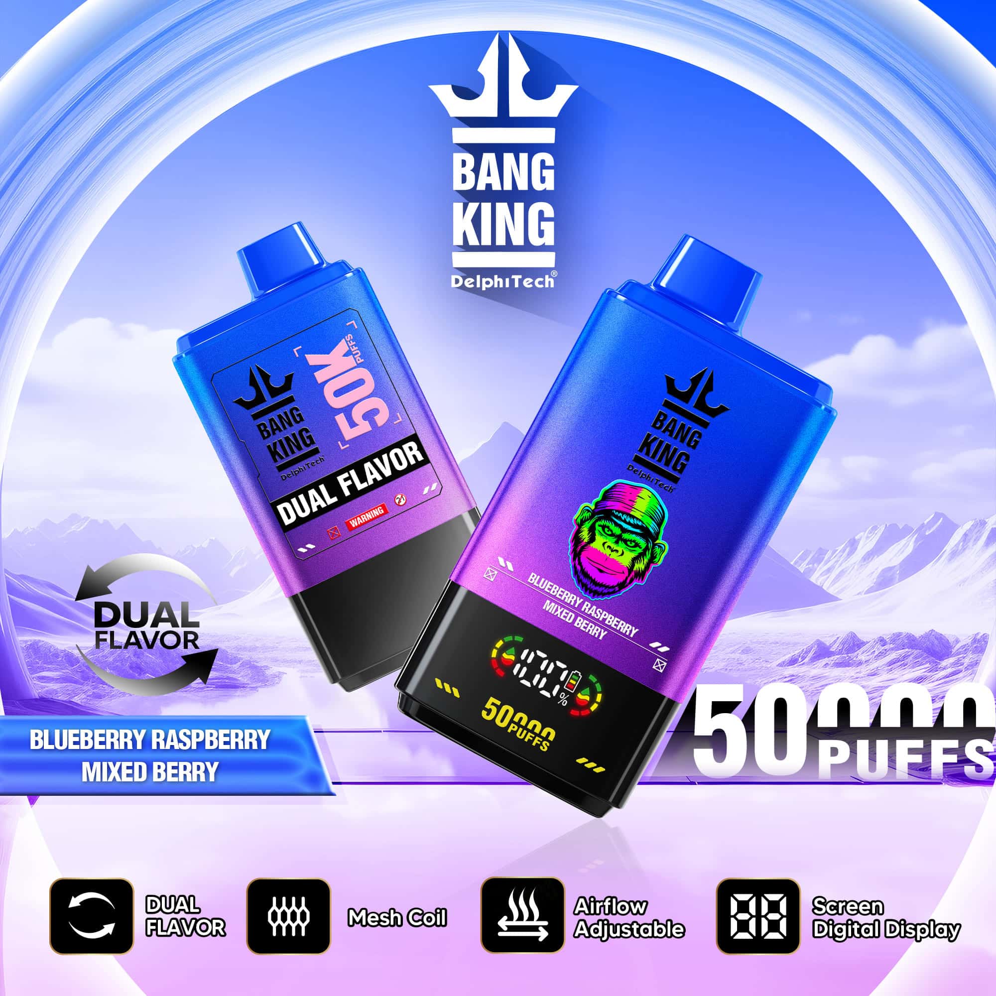 Bang King 50000 Blueberry Raspberry & Mixed Berry