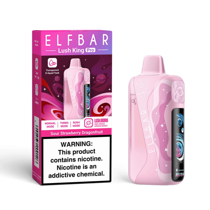 ELF BAR Lush King Pro 40000 Sour Strawberry Dragonfruit - Image 2