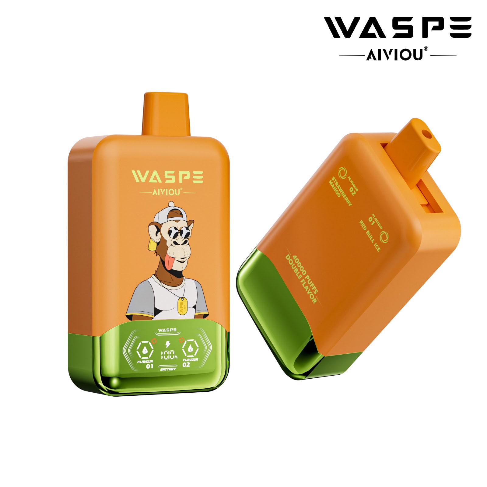 WASPE AIVIOU 40000 Red Bull Ice & Strawberry Mango