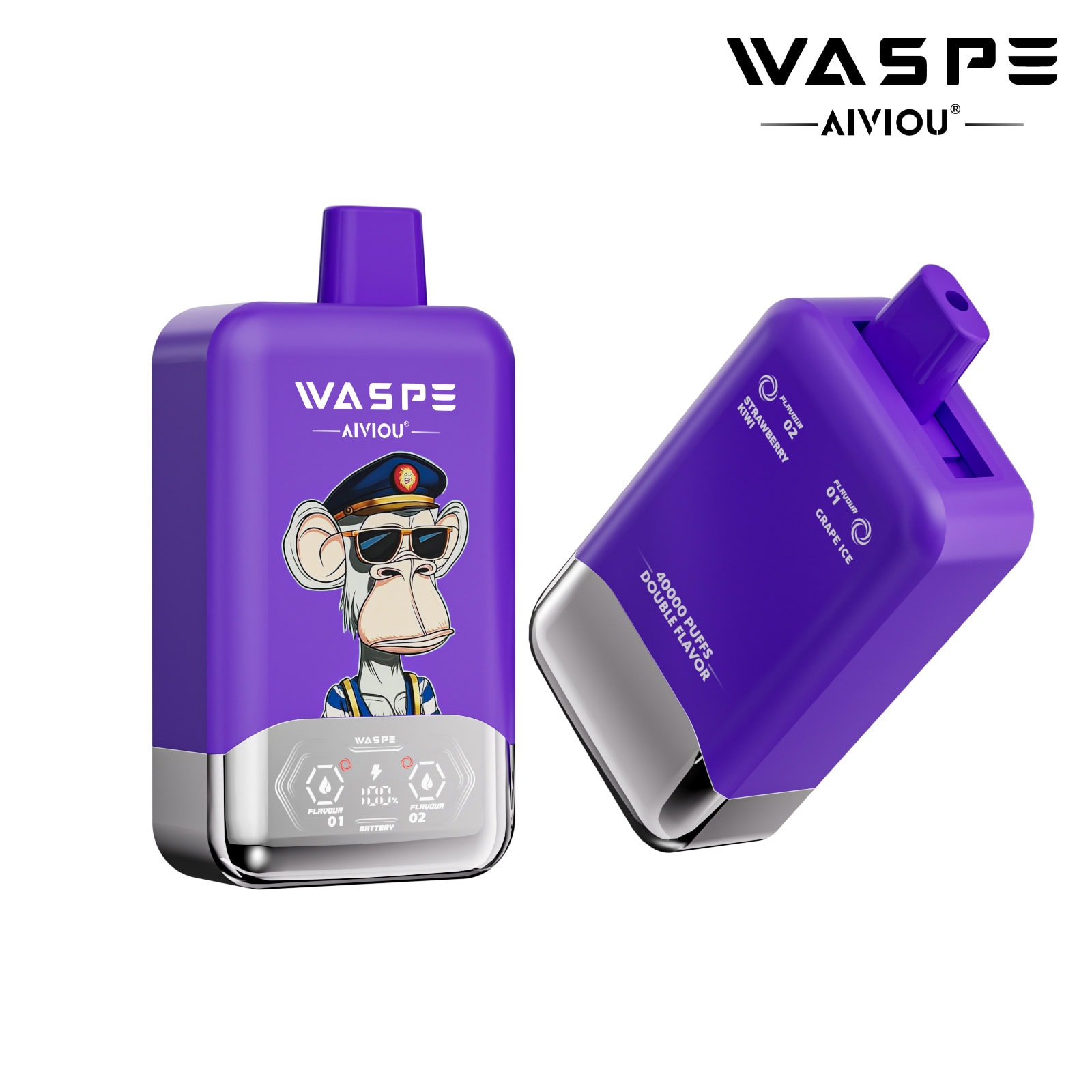 WASPE AIVIOU 40000 Grape Ice & Strawberry Kiwi