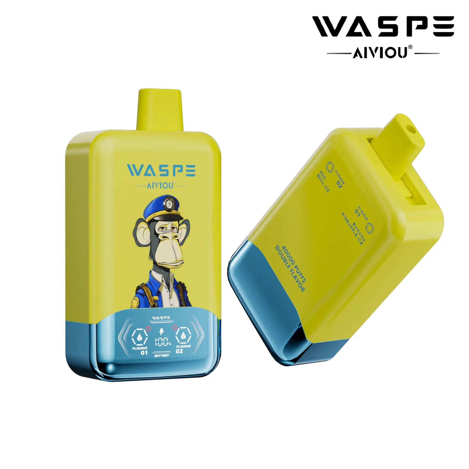 WASPE AIVIOU 40000 Banana Pineapple Ice & Red Bull Ice