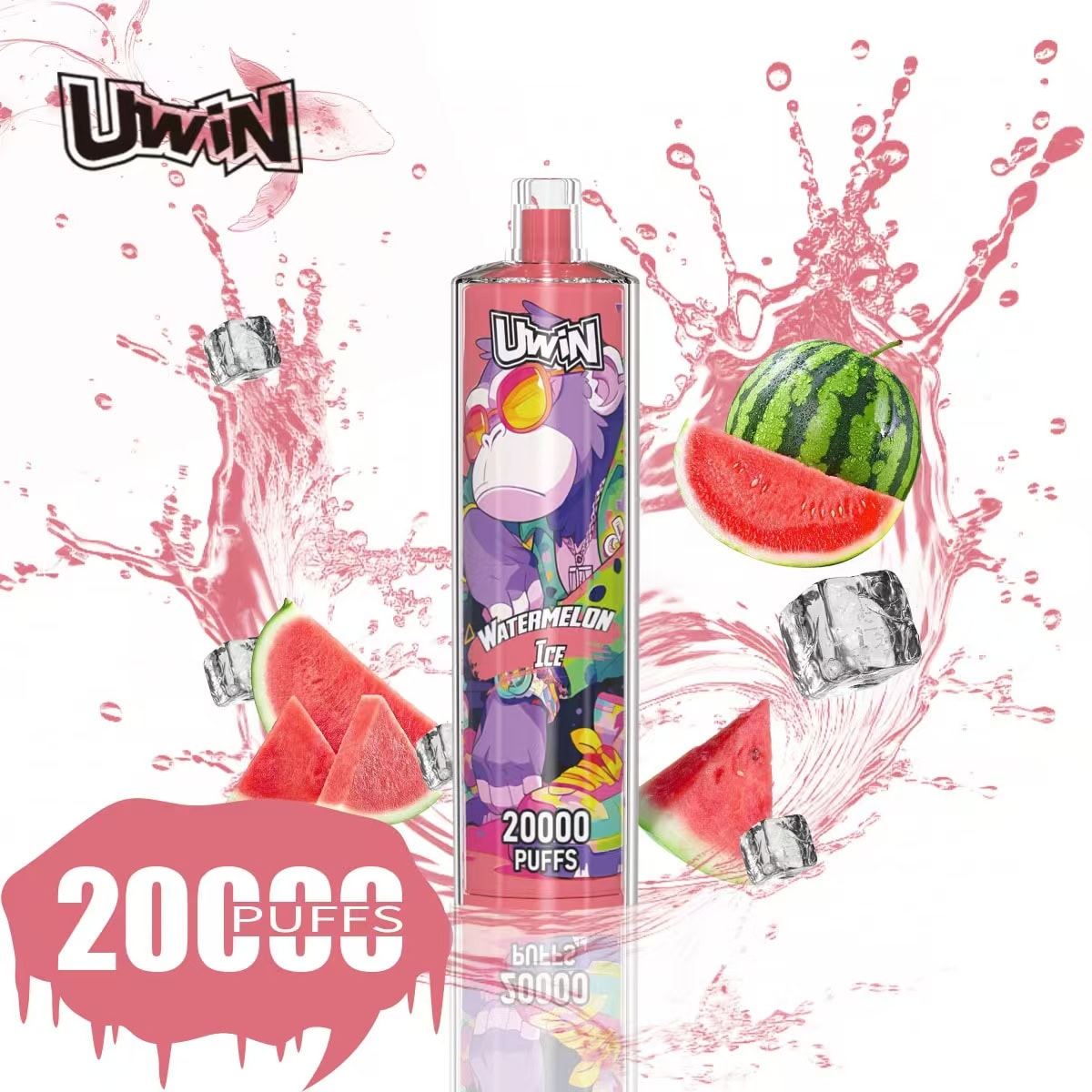 Uwin Crystal 20000 Strawberry Kiwi - Image 2