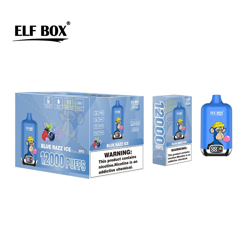 ELF BOX Digital 12000 Blue Razz Ice - Image 2
