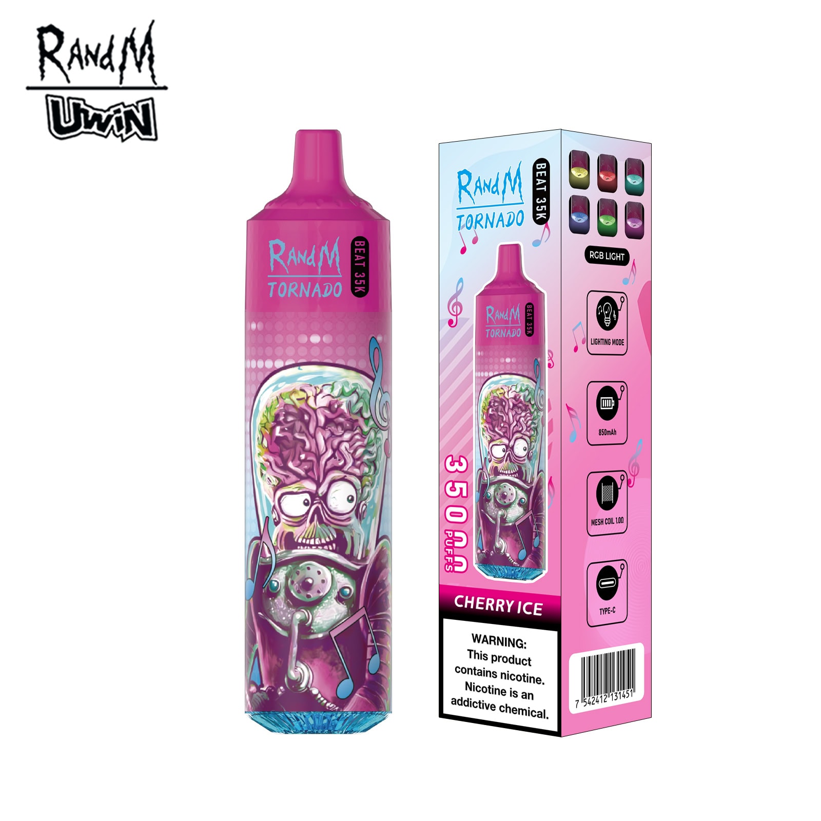 Uwin RandM Tornado Beat 35K Cherry Ice - Image 2