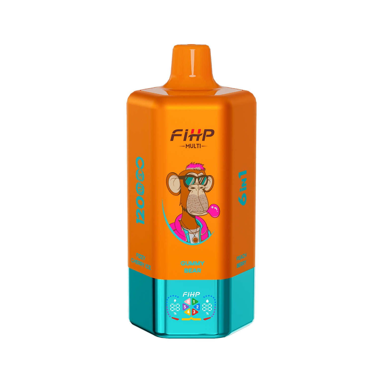 FIHP 120K 6in1 Gummy Bear & Peach Berry & Triple Melon & Grape Ice & Black Dragon Ice & Fizzy Cherry Ice - Image 4
