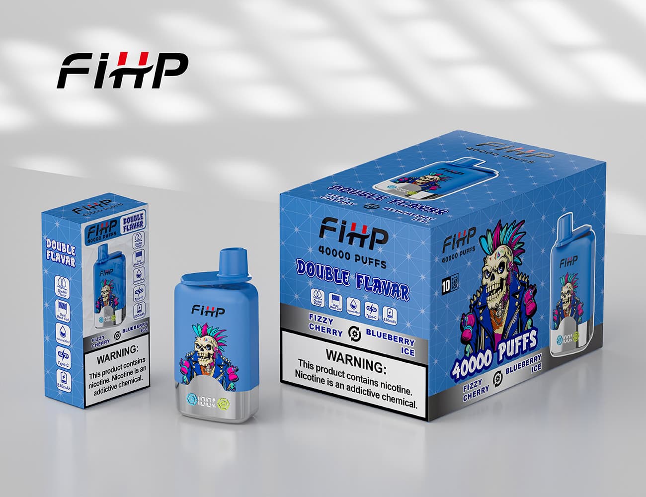 FIHP 40000 Blueberry Ice & Fizzy Cherry - Image 3