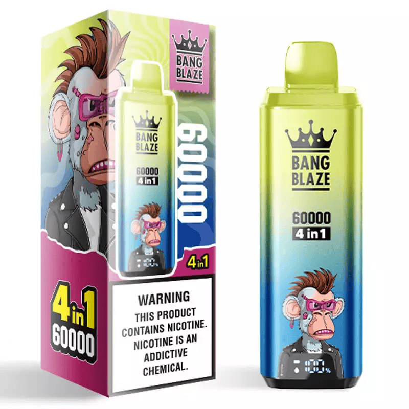 Bang Blaze 60000 Blueberry Ice & Peach Ice & Rainbow Candy & Lemon Sour Orange - Image 2