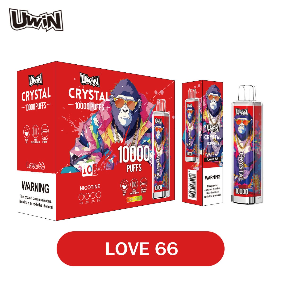 Uwin Crystal 10000 Love 66 - Image 2