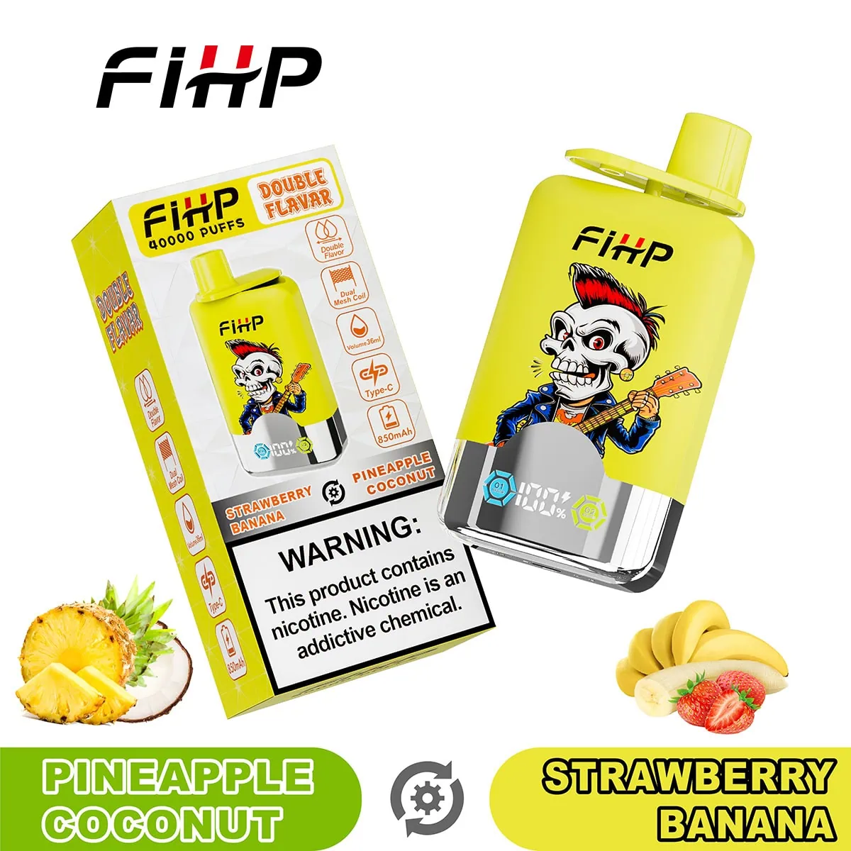 FIHP 40000 Pineapple Coconut & Strawberry Banana