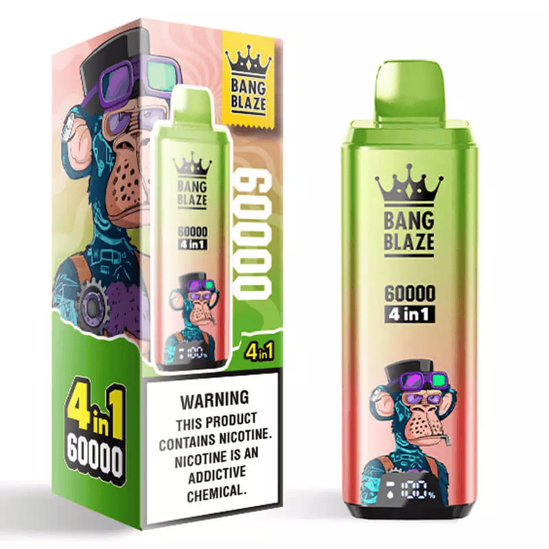 Bang Blaze 60000 Strawberry Watermelon & Kiwi Passion Fruit Guava & Mango Ice & Watermelon Sour Peach - Image 2