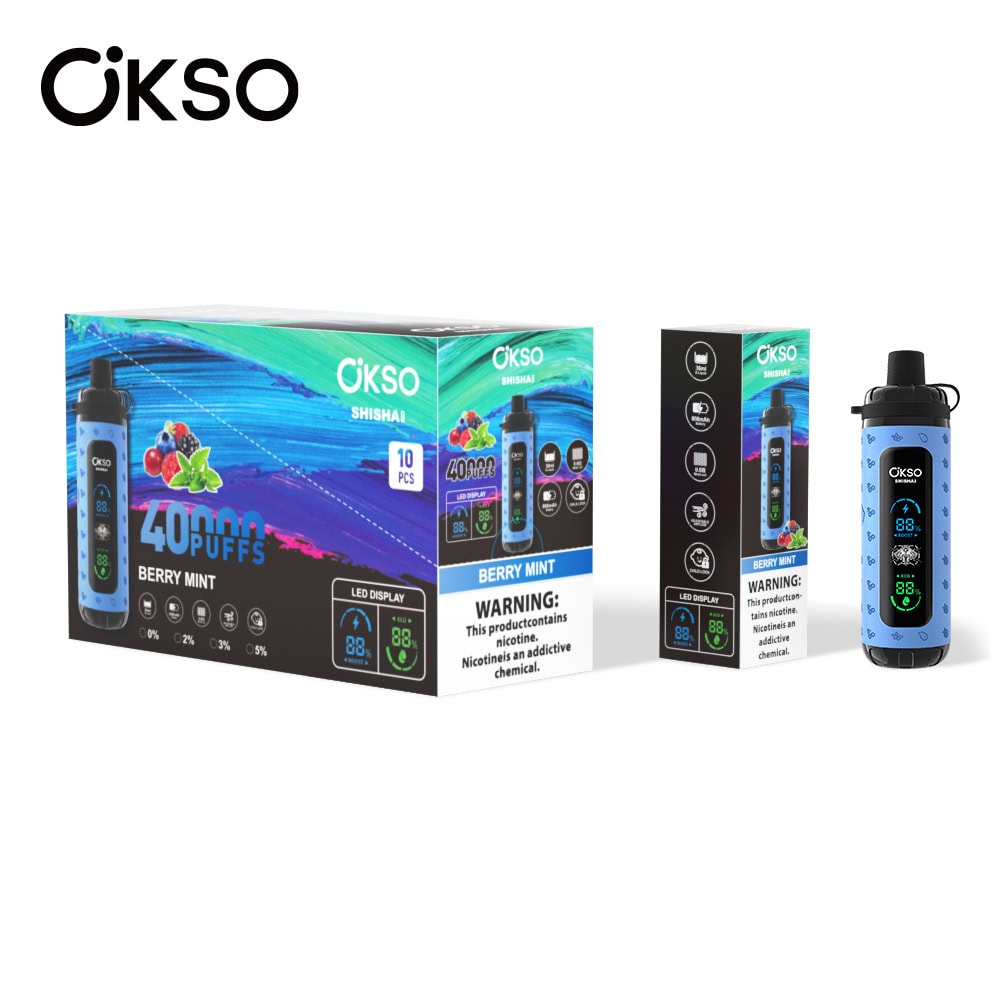 OKSO Shisha Max 40000 Berry Mint – Bild 2