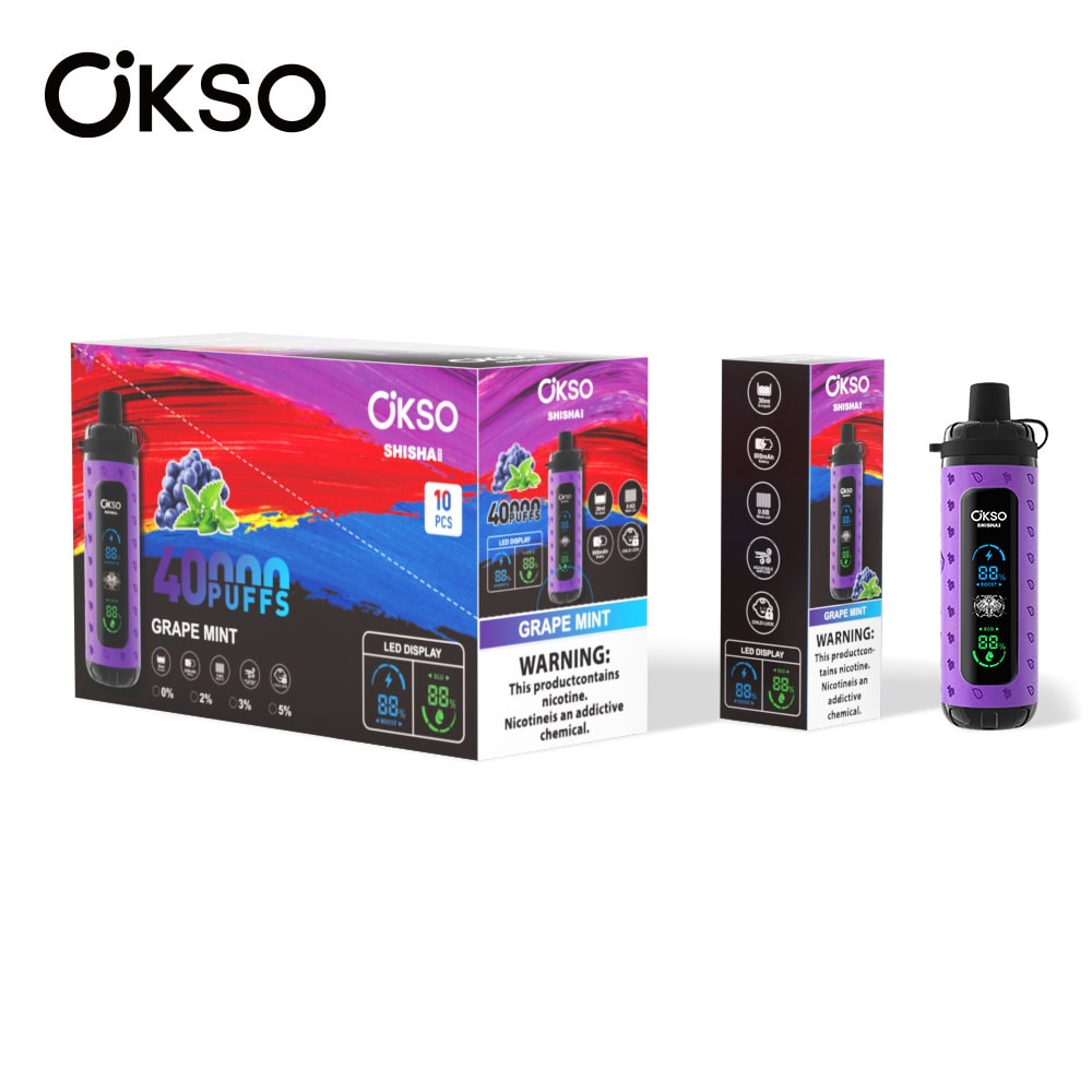 OKSO Shisha Max 40000 Grape Mint - Image 2