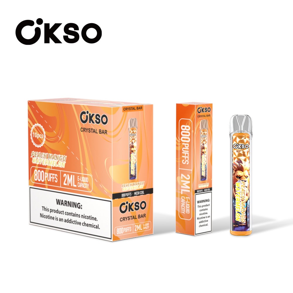 OKSO Crystal Bar 800 Peach Mango Watermelon - Image 2