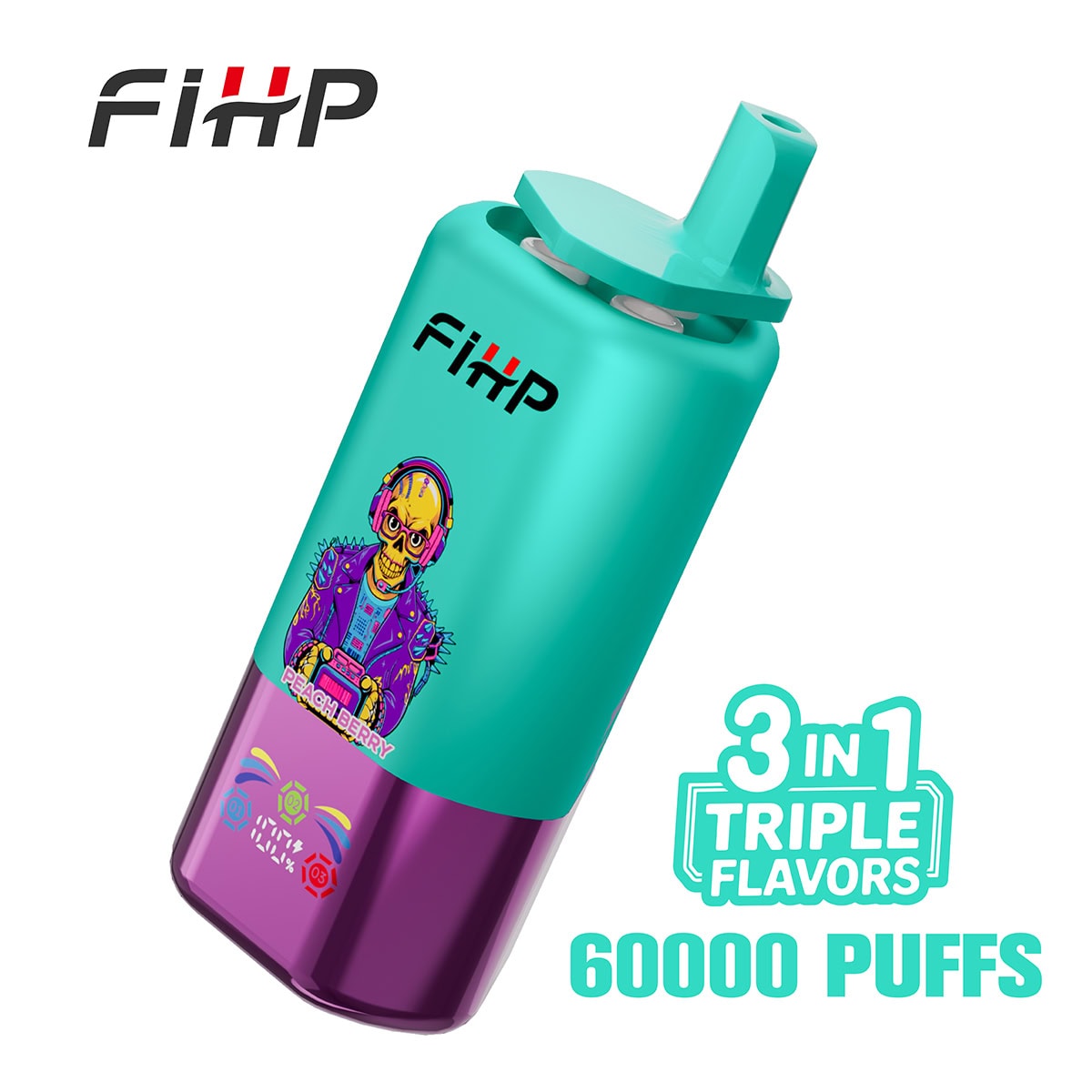 18:00FIHP 60000 3in1 Watermelon Ice & Peach Berry & Triple Melon