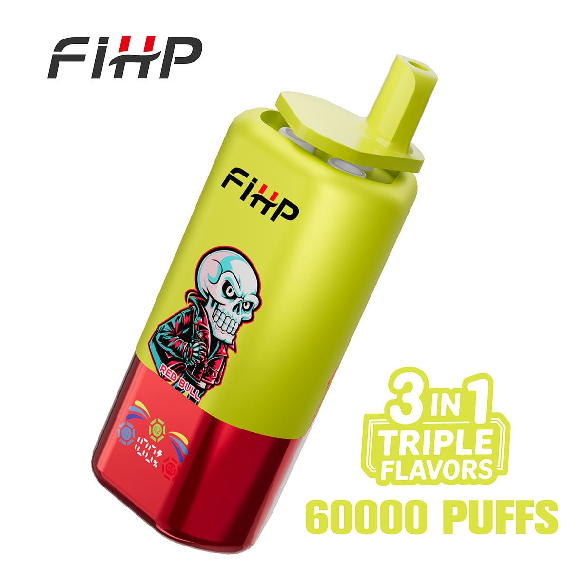 FIHP 60000 3in1 Strawberry Kiwi & Sour Mango Pineapple & Red Bull