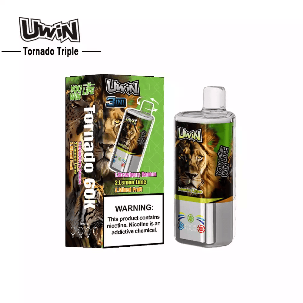 Uwin Tornado Triple 60K Lemon Lime & Strawberry Banana & Mixed Fruit - Image 2