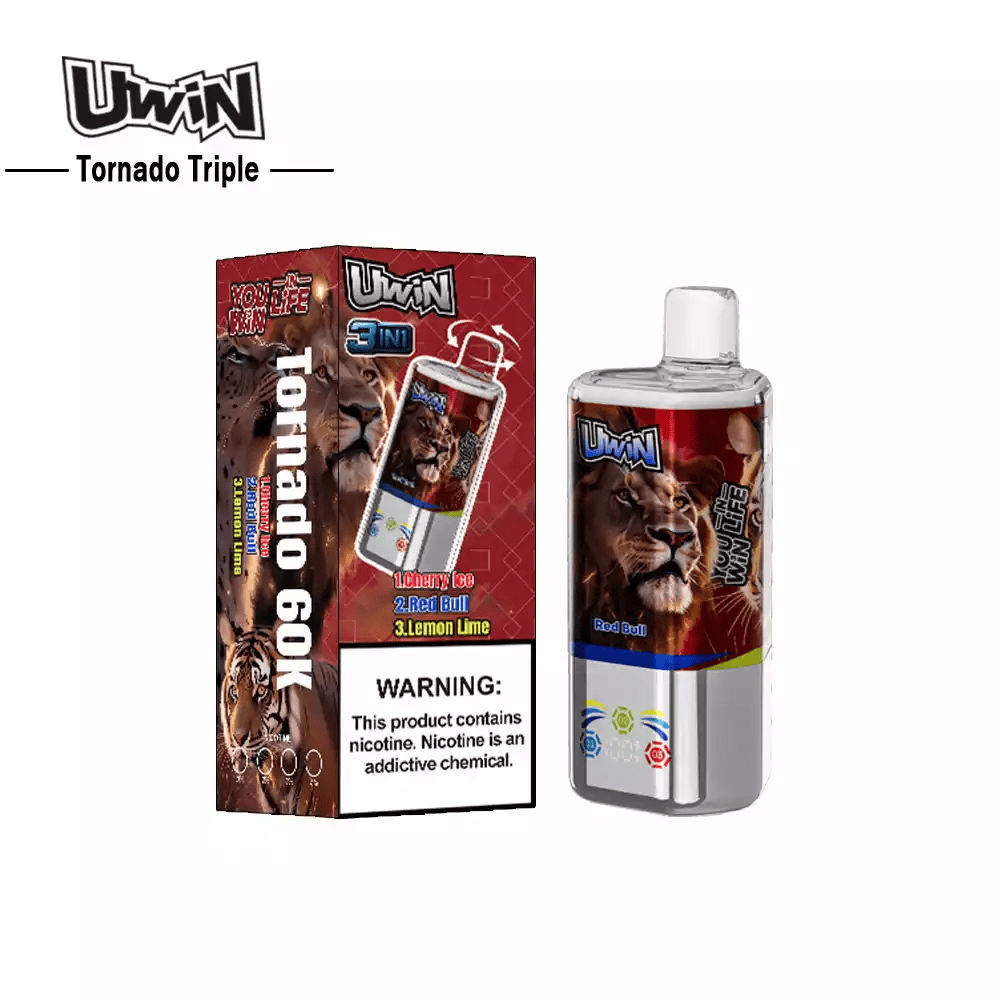 Uwin Tornado Triple 60K Red Bull & Cherry Ice & Lemon Lime - Image 2
