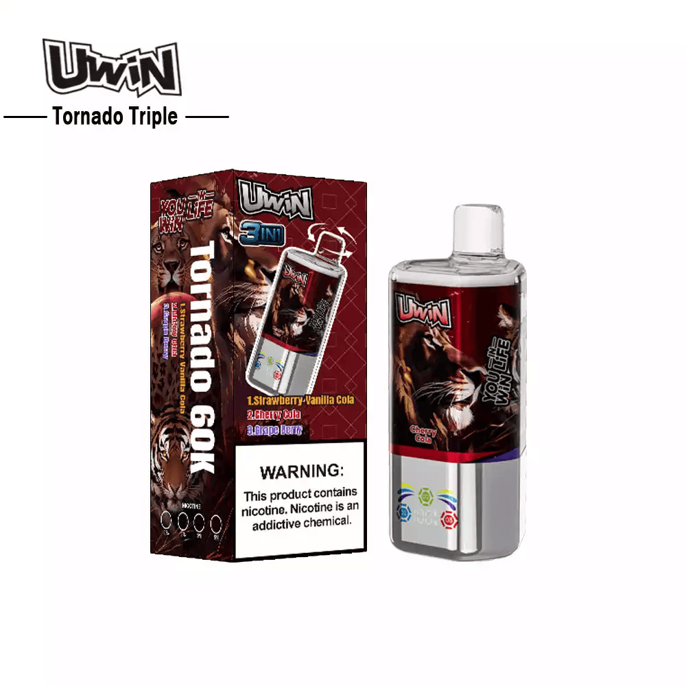 Uwin Tornado Triple 60K Cherry Cola & Strawberry Vanilla Cola & Grape Berry - Image 2