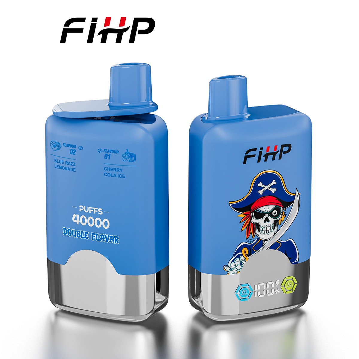 FIHP 40000 Blue Razz Lemonade & Cherry Cola Ice - Image 4