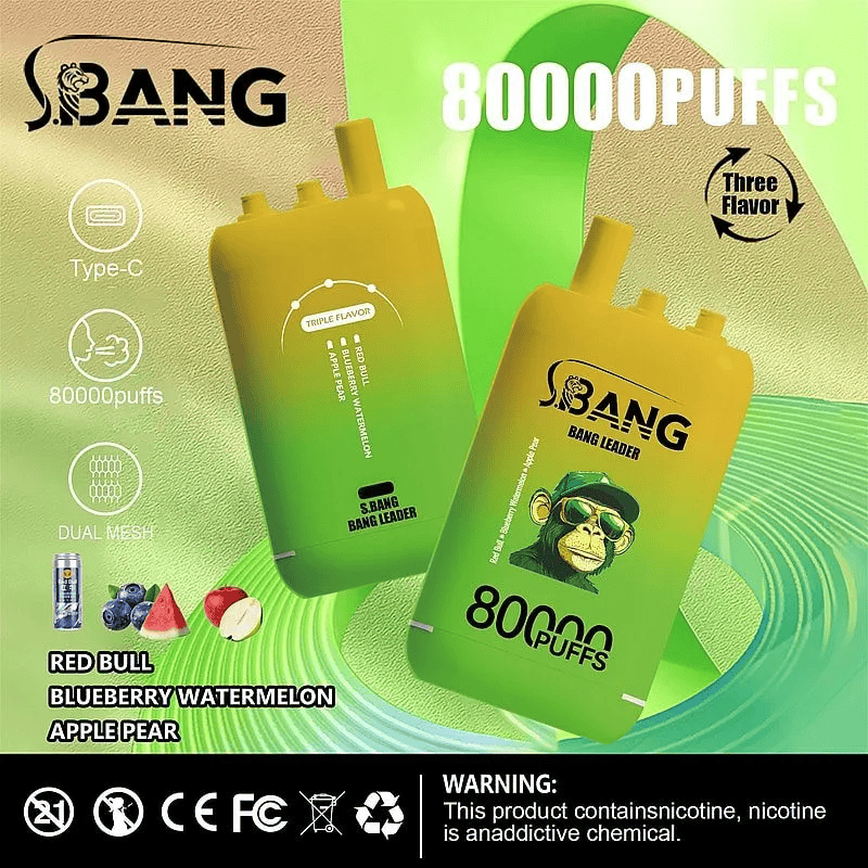 Bang Leader 80000 Red Bull & Blueberry Watermelon & Apple Pear