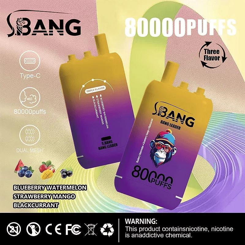 Bang Leader 80000 Blueberry Watermelon & Strawberry Mango & Blackcurrant