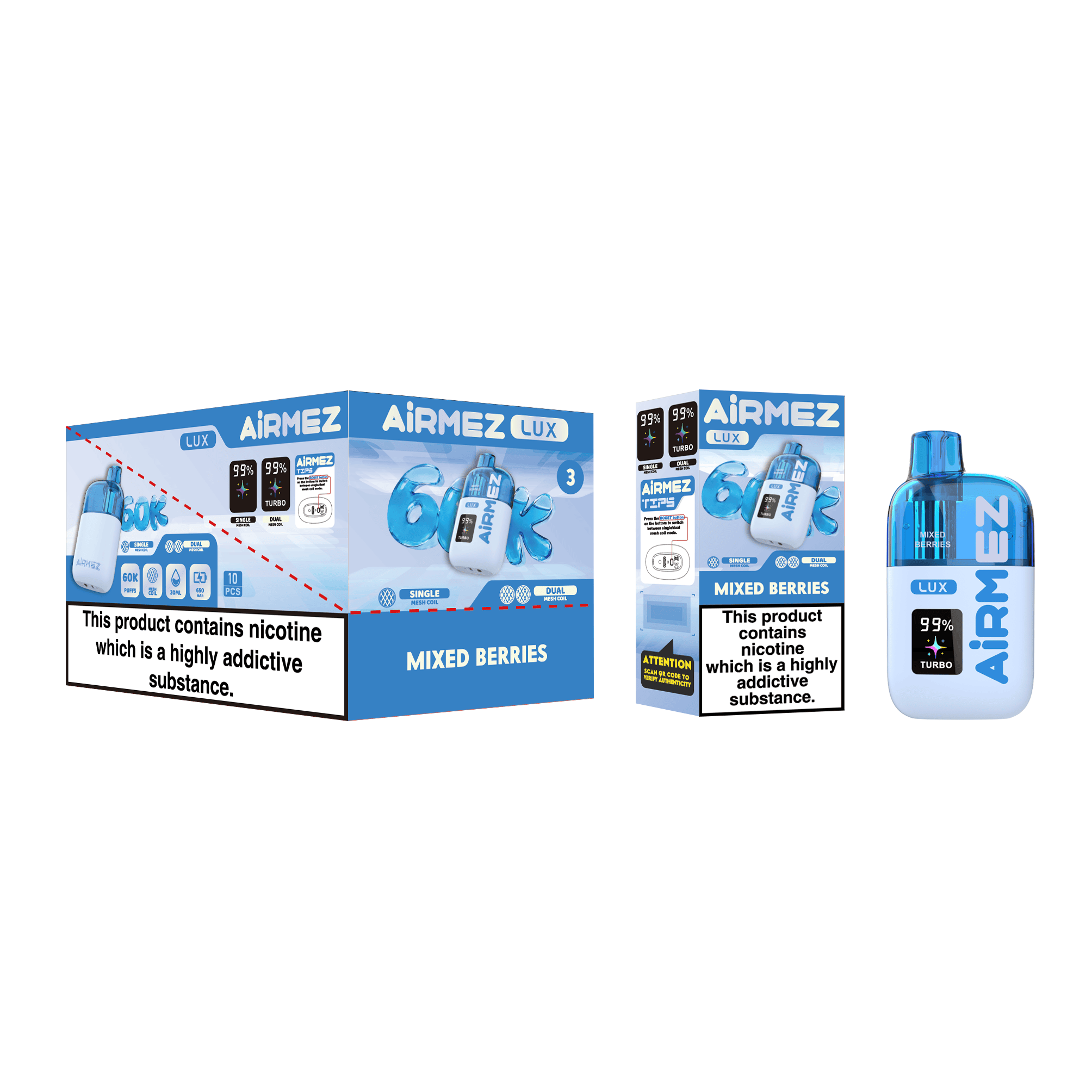Airmez LUX 60000 Mixed Berries – Bild 2