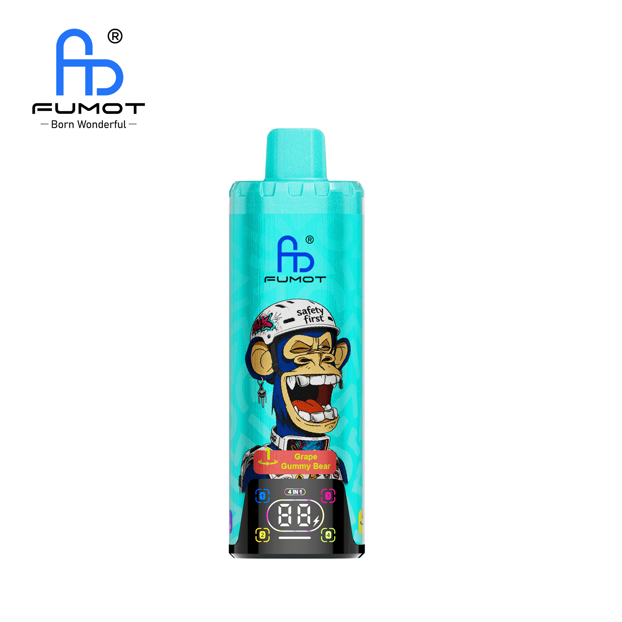 Fumot ECO 4in1 80K Grape Gummy Bear & Blueberry Hubba Bubba & Watermelon Bubblegum & Skittles - Image 4