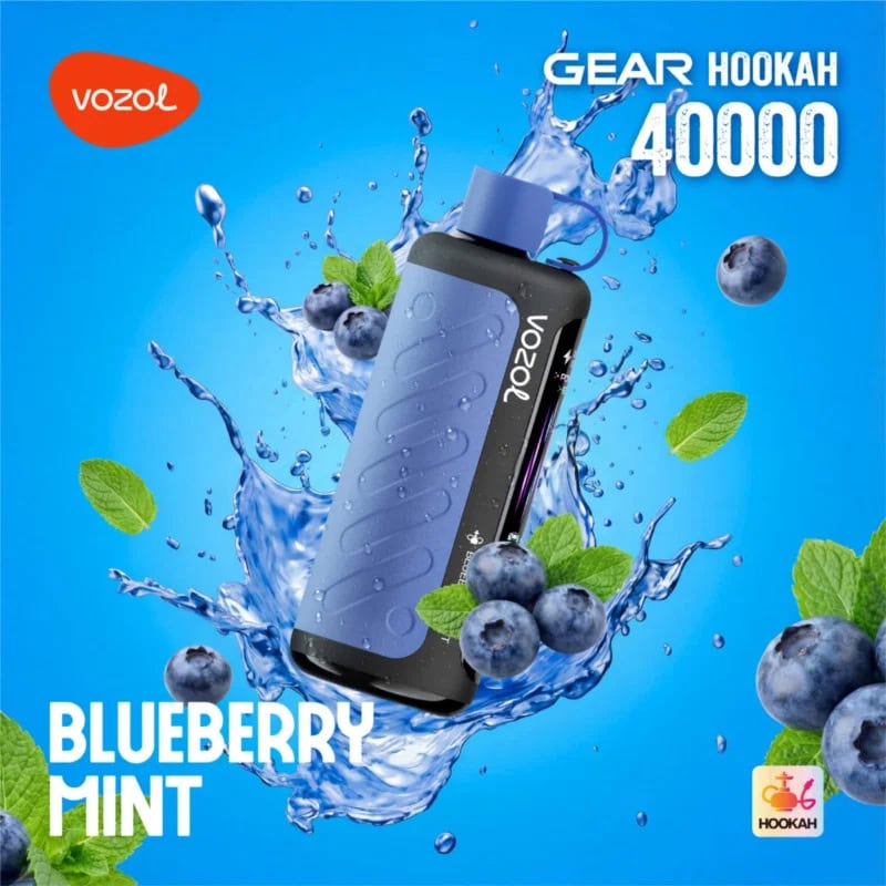 Vozol Gear Hookah 40000 Blueberry Mint