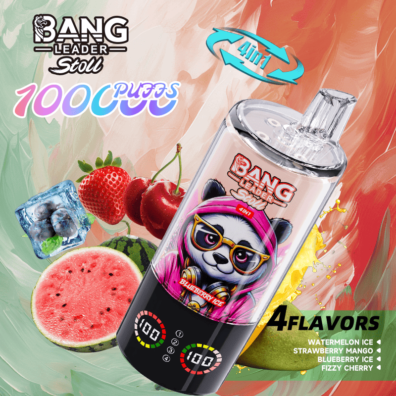 Bang Leader Stoll 100K Watermelon Ice & Strawberry Mango & Blueberry Ice & Fizzy Cherry