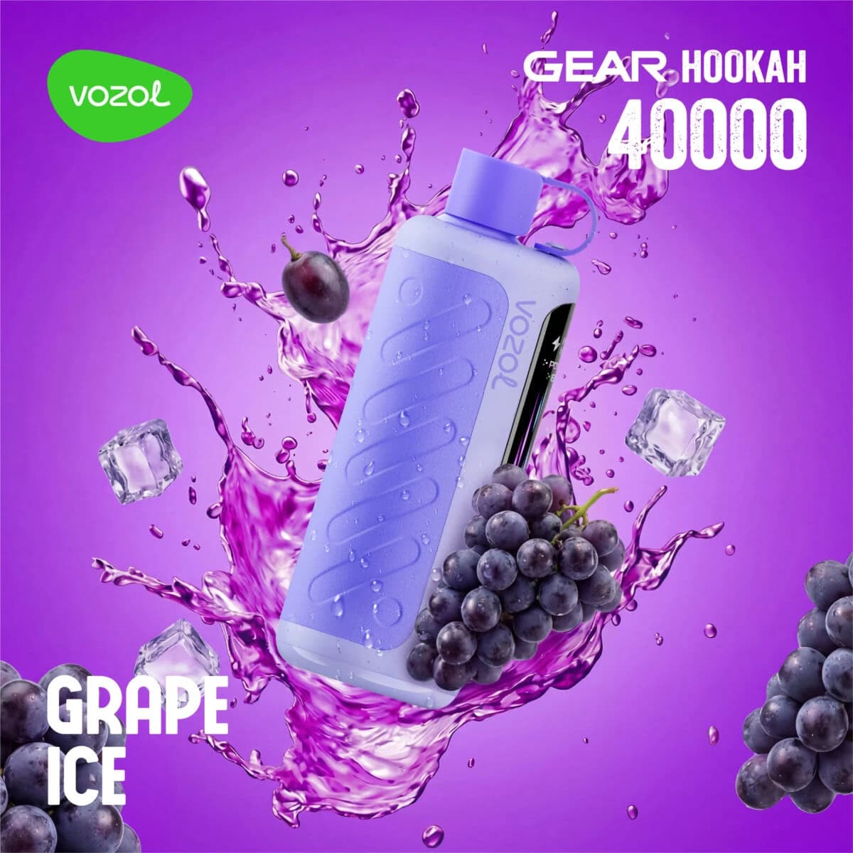 Vozol Gear Hookah 40000 Grape Ice