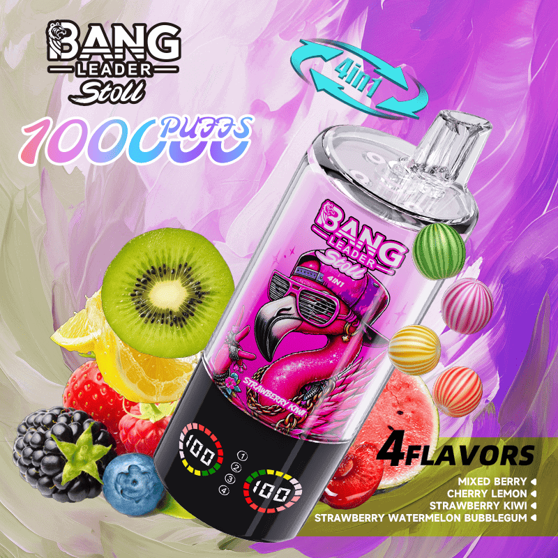 Bang Leader Stoll 100K Mixed Berry & Cherry Lemon & Strawberry Kiwi & Strawberry Watermelon Bubblegum