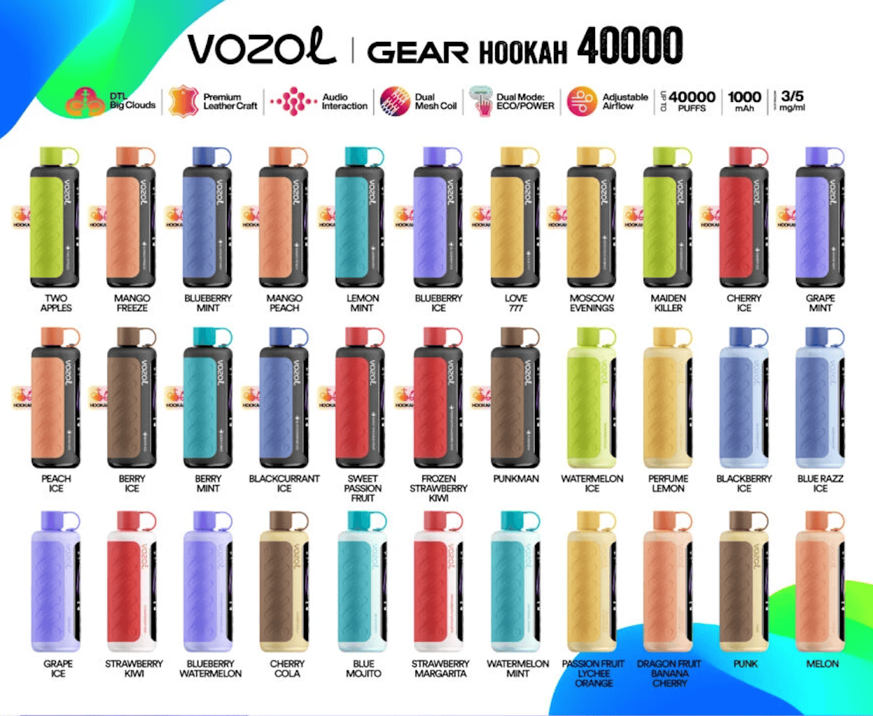 Vozol Gear Hookah 40000