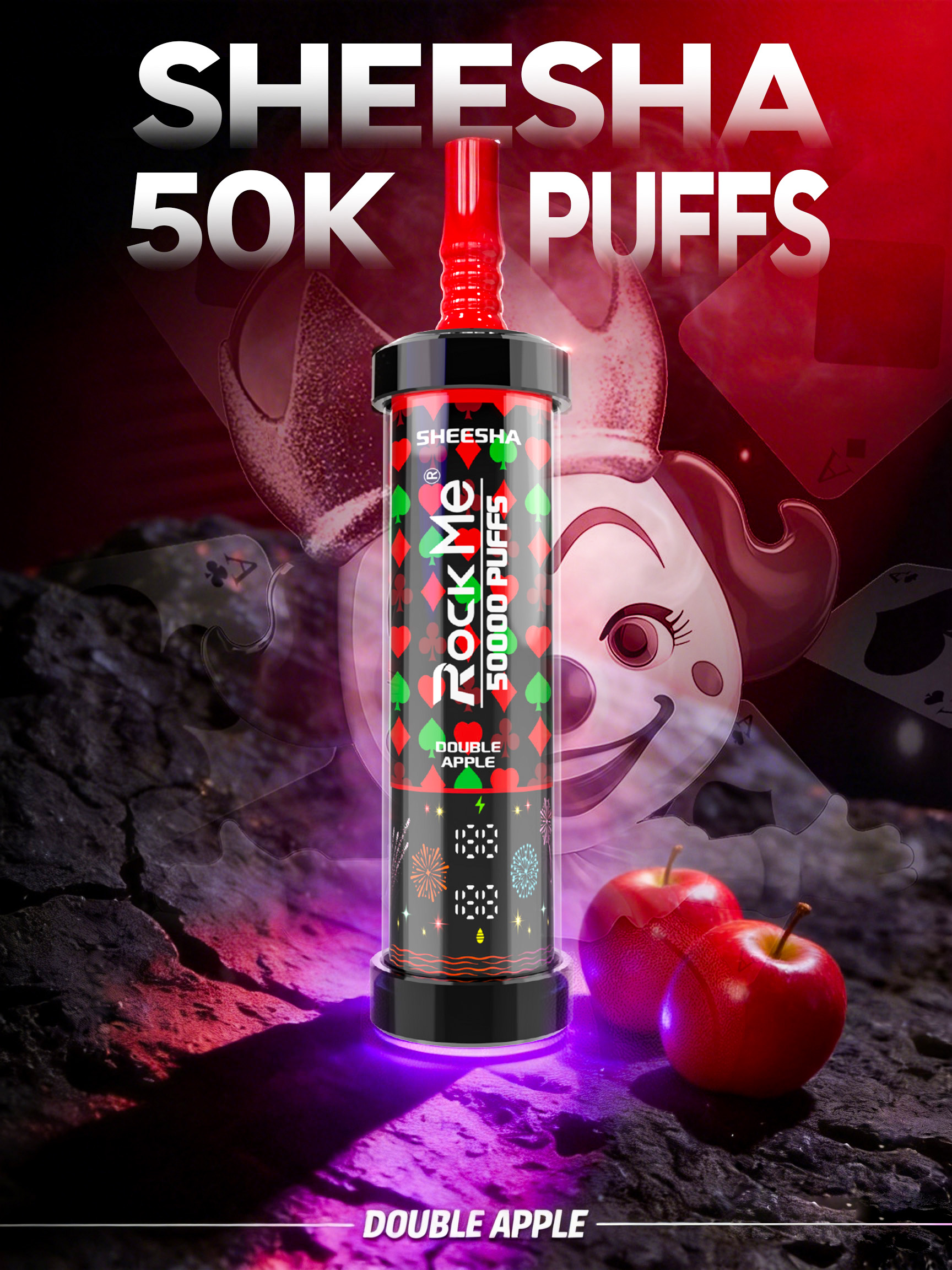 Rock Me Sheesha 50K Double Apple - Image 2
