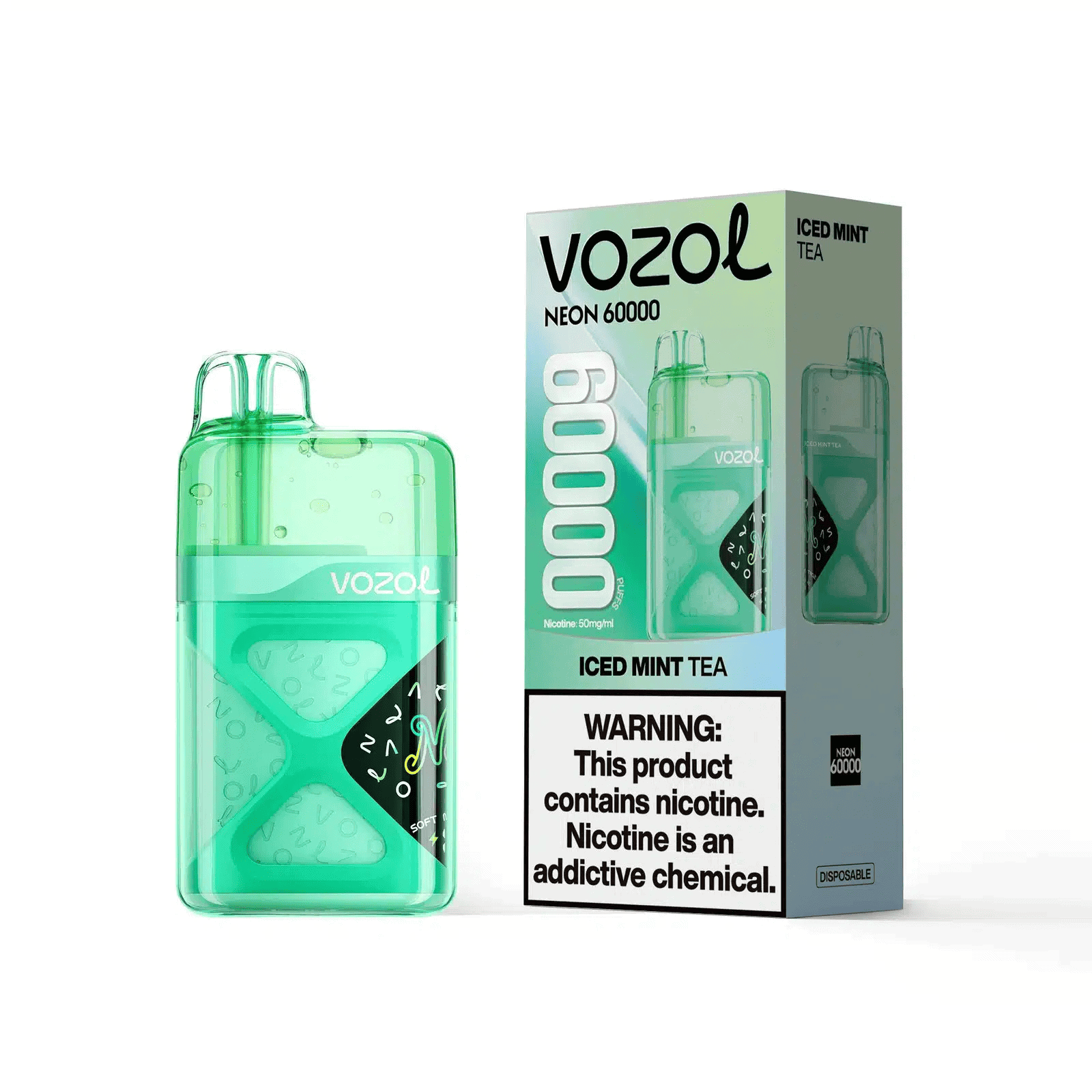 Vozol Neon 60000 Iced Mint Tea - Image 2