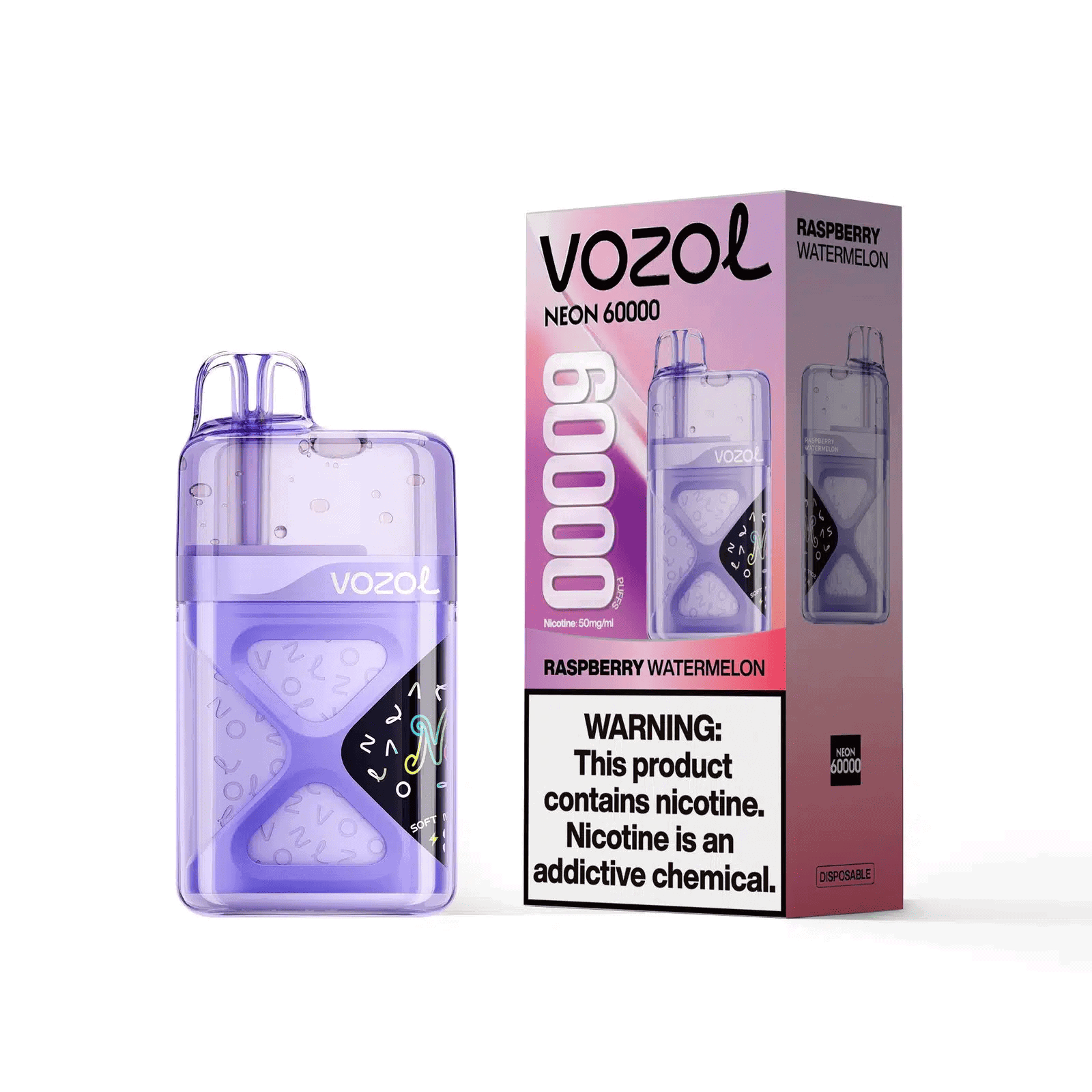 Vozol Neon 60000 Raspberry Watermelon - Image 2