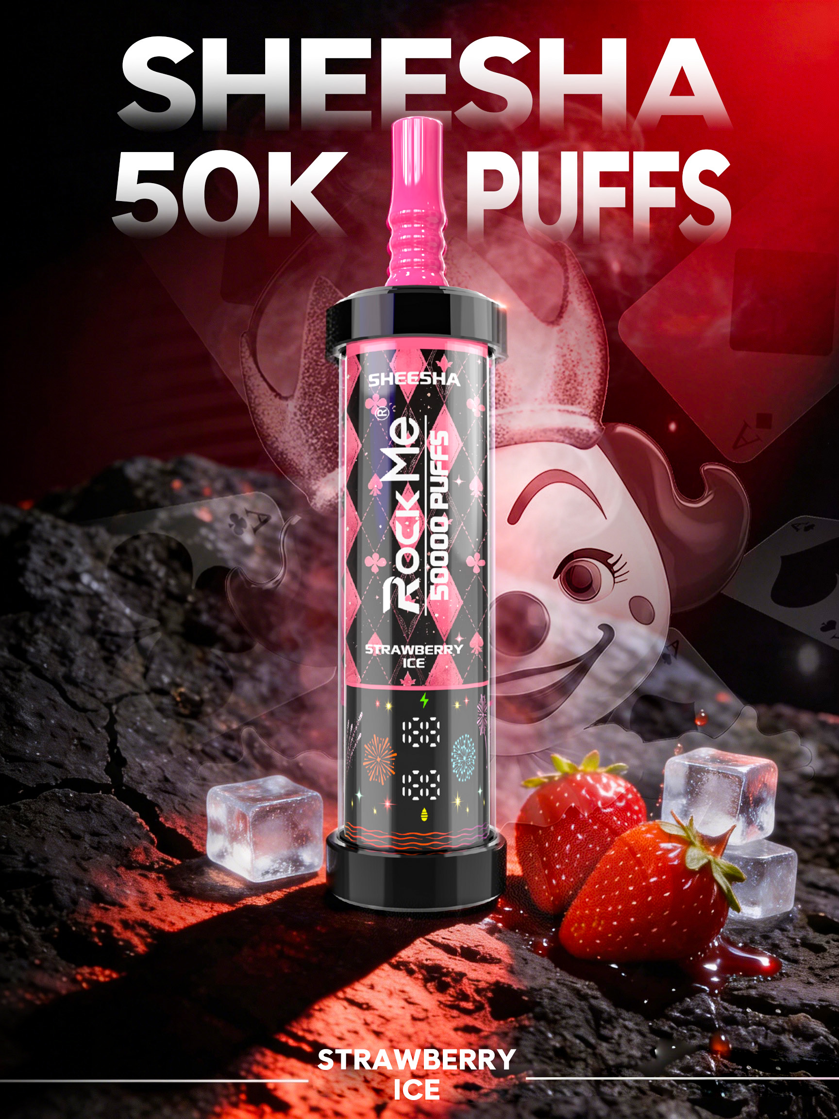 Rock Me Sheesha 50K Strawberry Ice – Bild 2