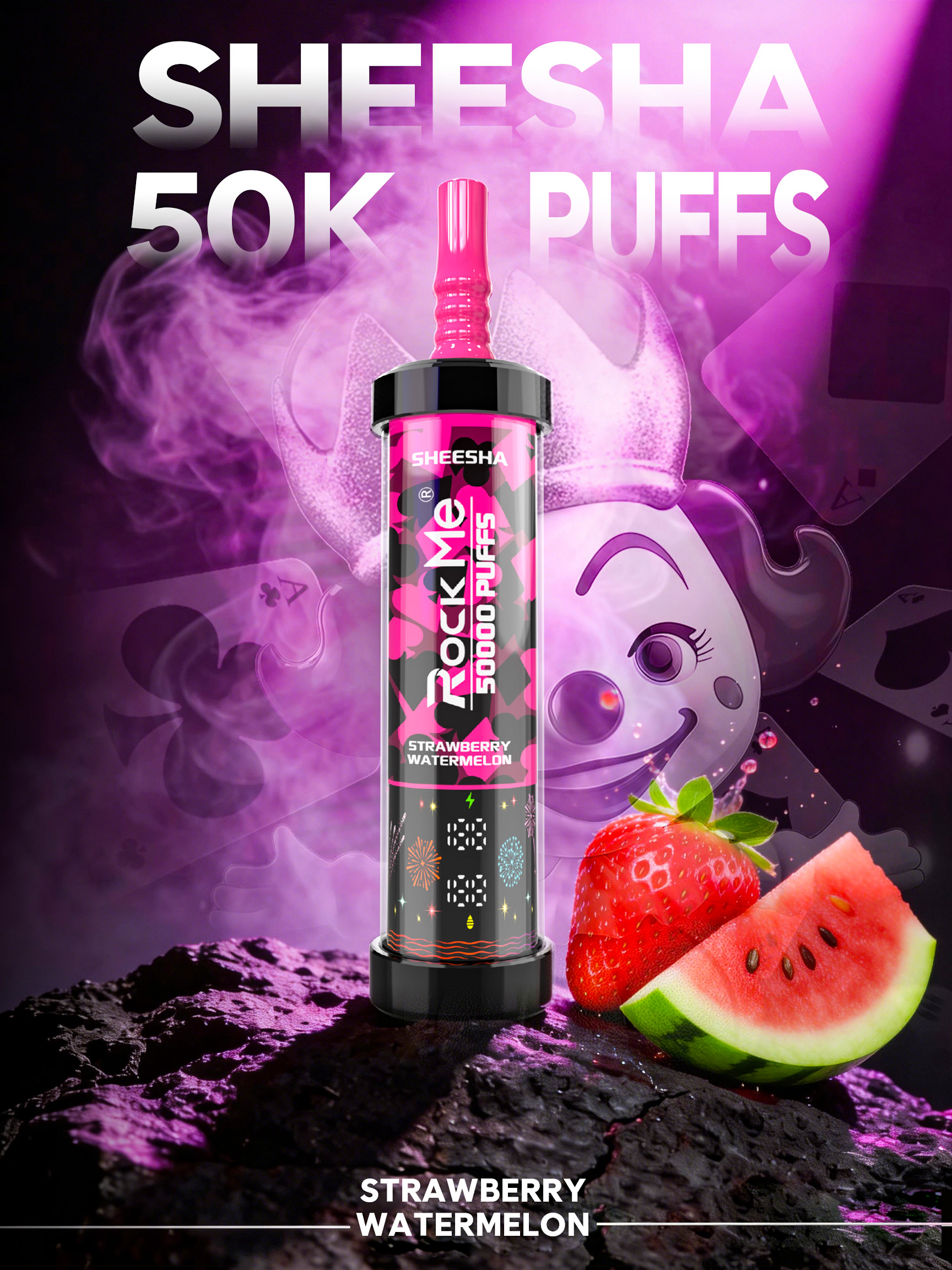 Rock Me Sheesha 50K Strawberry Watermelon – Bild 2